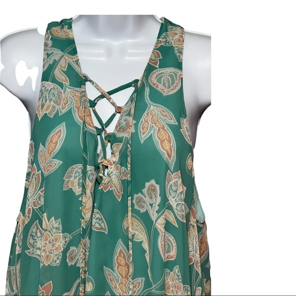 Show Me Your MuMu Rancho Mirage Dress- Jade Cole Paisley Print Sleeveless Mini - Picture 5 of 6